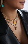 Serena Necklace - Clear Gold