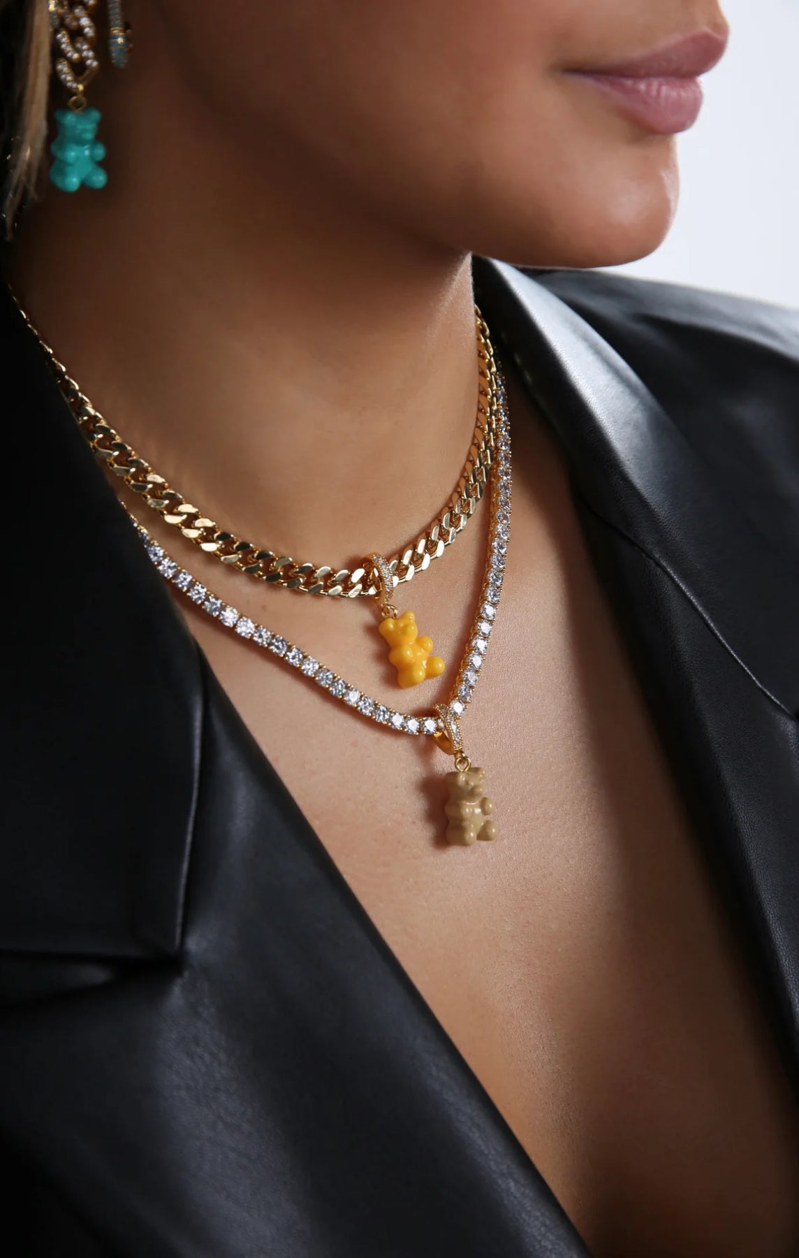 Serena Necklace - Clear Gold