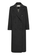YunahIW Long Coat - Dark Grey Melange