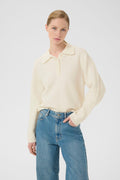 GZalpha Polo Pullover - Ivory