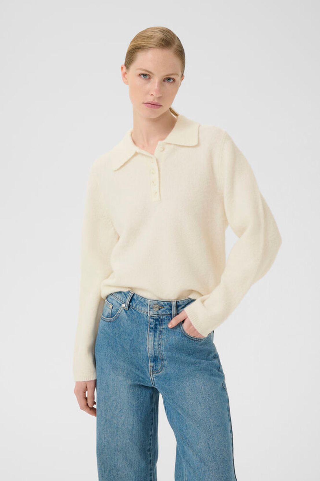 GZalpha Polo Pullover - Ivory