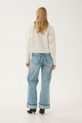 Gzalpha Shimmer Kofta - Ivory With Lurex