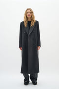 YunahIW Long Coat - Dark Grey Melange