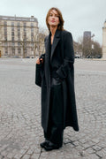 YunahIW Long Coat - Dark Grey Melange