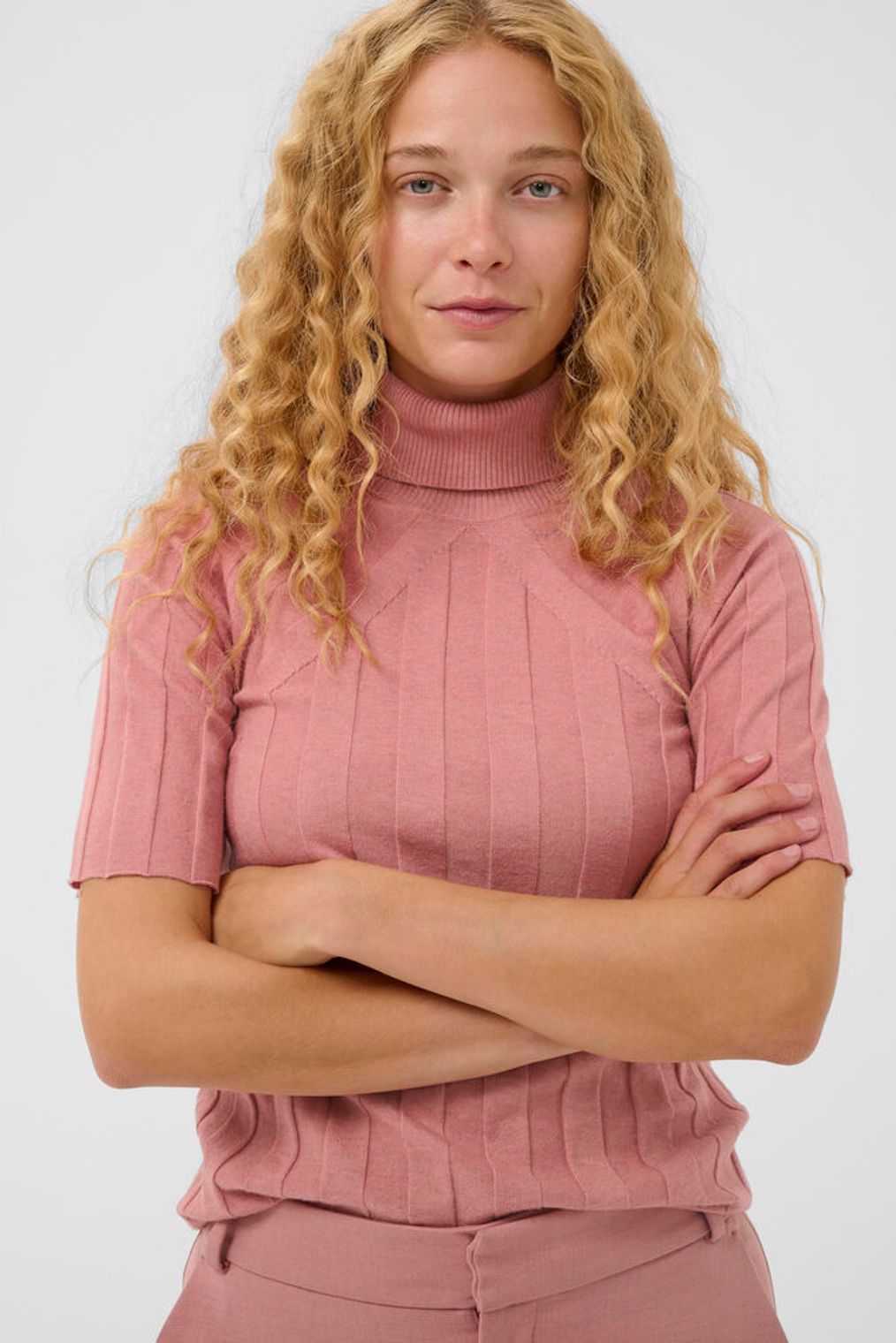 NikolaIW Kellsie Ss Pullover - Ash Rose Melange