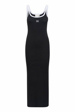 GZdrew Contrast Logo Dress - Black