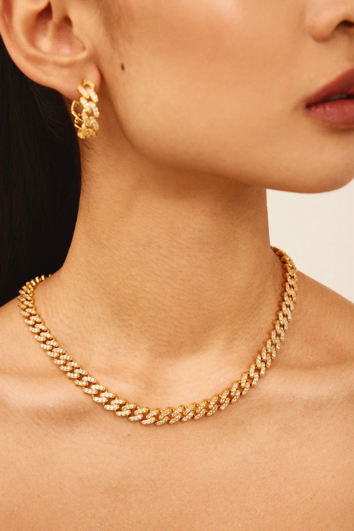 Mexican Chain Hoops - Clear