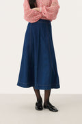 PetrinaPW Jeanskjol - Dark Vintage Denim