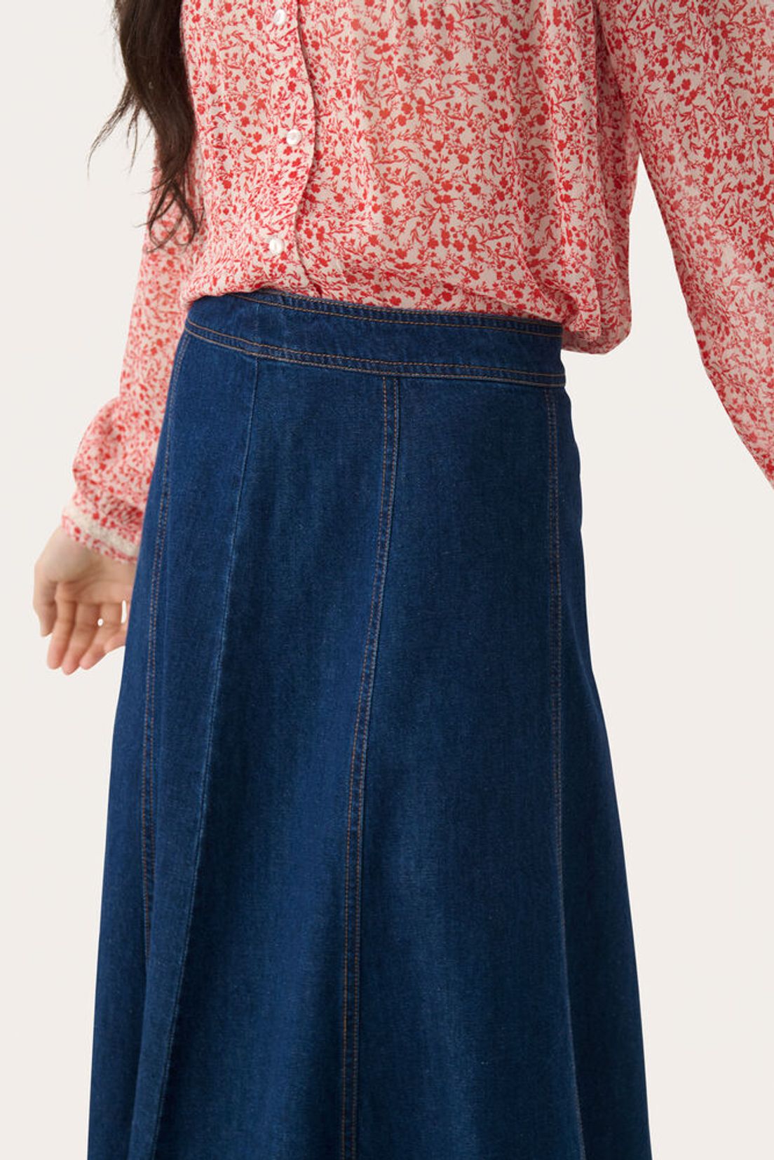 PetrinaPW Jeanskjol - Dark Vintage Denim