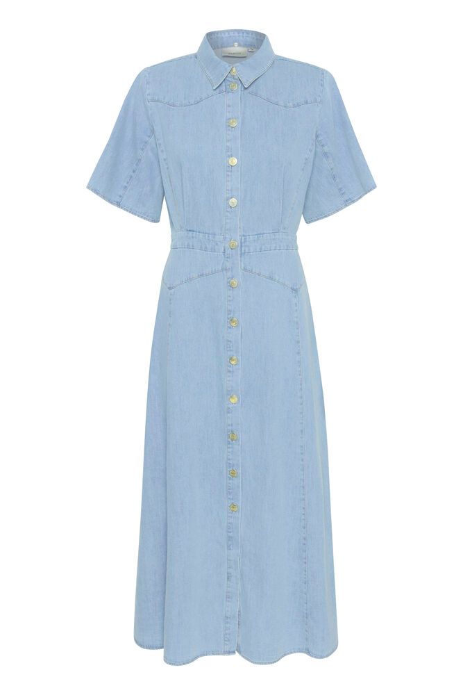 GZsauda SS Long Dress - Light Blue Washed