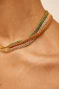 Micro Mexican Chain - Clear Gold