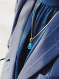 Nostalgia Bear Pave Connector - Gold Azure