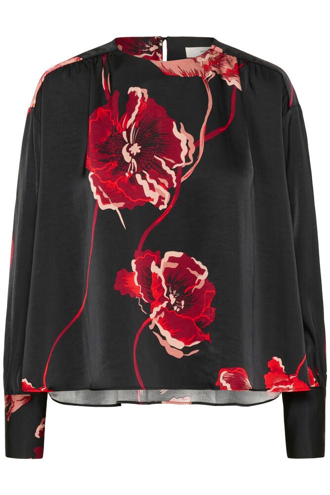 DawnIW Blouse - Black Poppy Rose