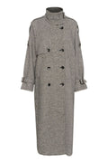 GZavic Long Coat - Black/White Houndstooth