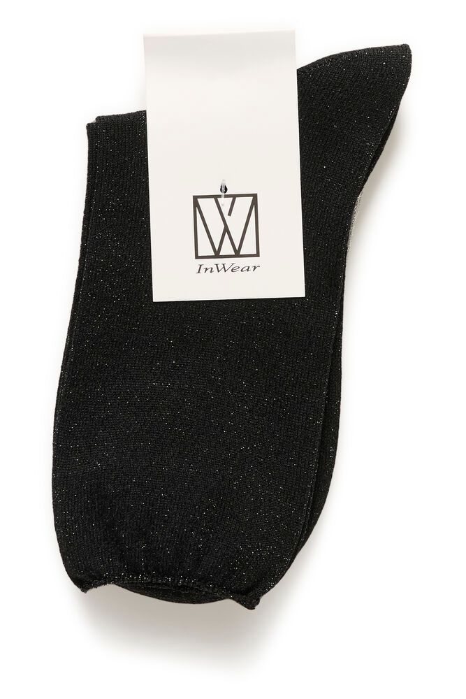 CozyIW Glitter Socks - Multi Svart/Silver