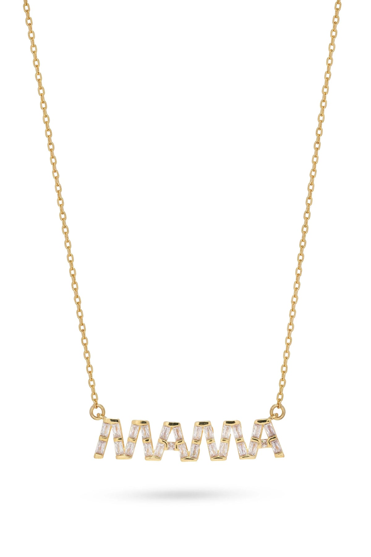 Mama Baguette Necklace - Gold