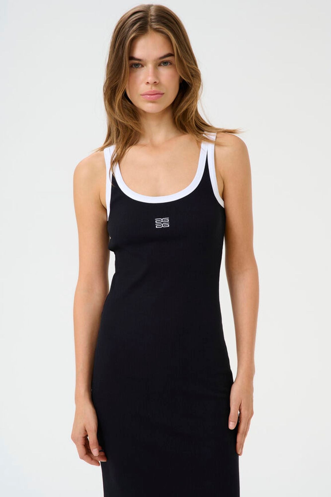 GZdrew Contrast Logo Dress - Svart