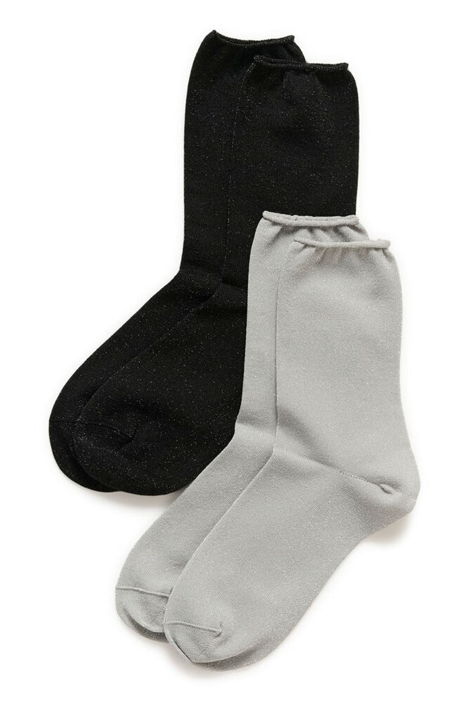 CozyIW Glitter Socks - Multi Svart/Silver