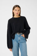 GZalpha Slit Pullover - Black
