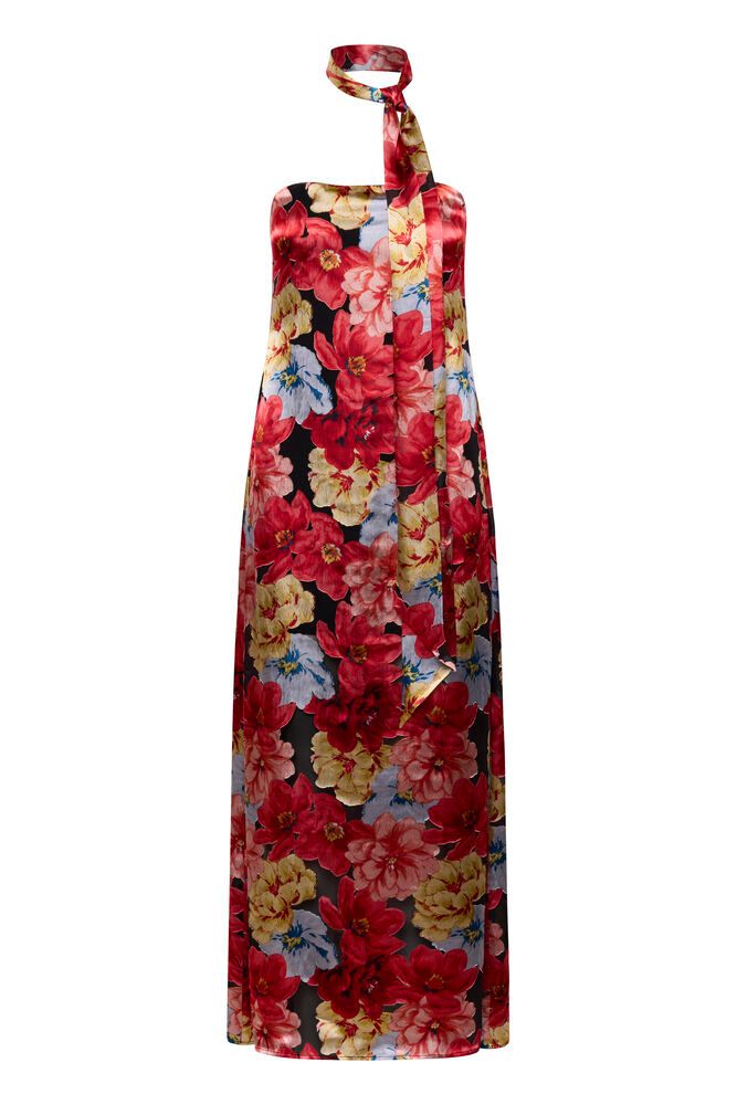 Gzsigrida P Silk Dress - Dessert Flower Multi