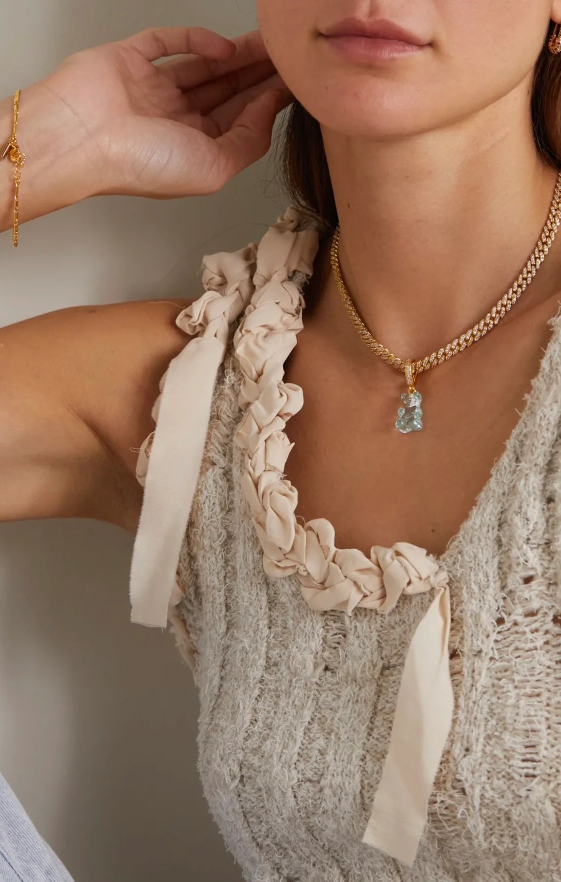 Micro Mexican Chain - Clear Gold