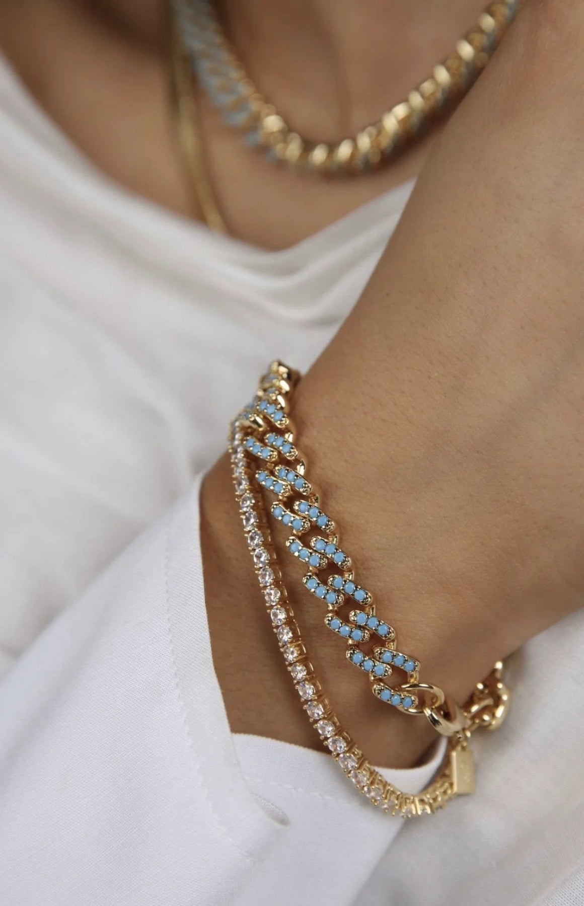 Serena Bracelet - Clear Gold