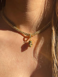 Micro Mexican Chain - Clear Gold