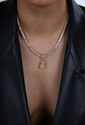 Serena Necklace - Clear Gold