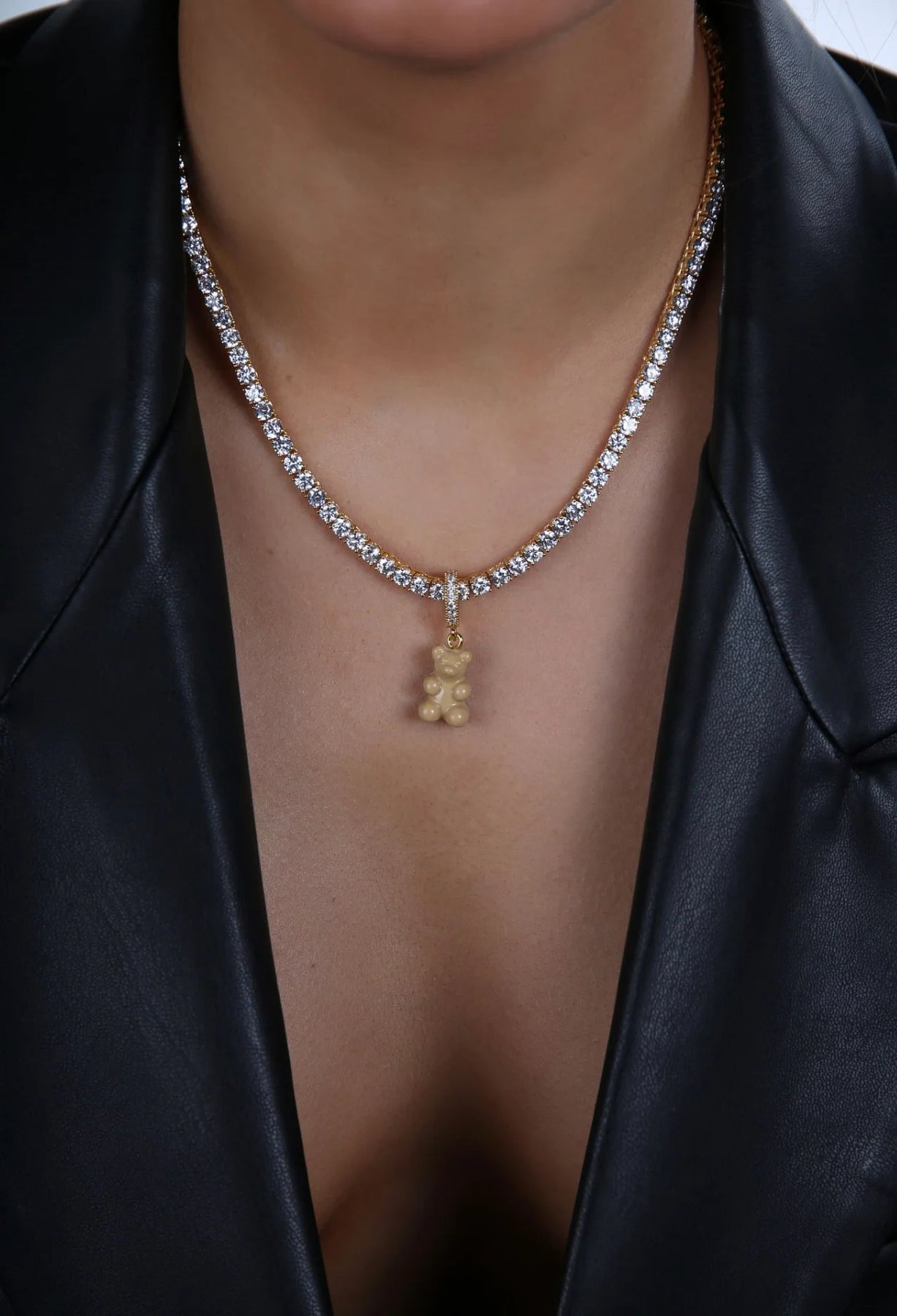 Serena Necklace - Clear Gold