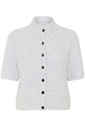 AlphaGZ SS Short Cardigan - Grey Dawn Melange