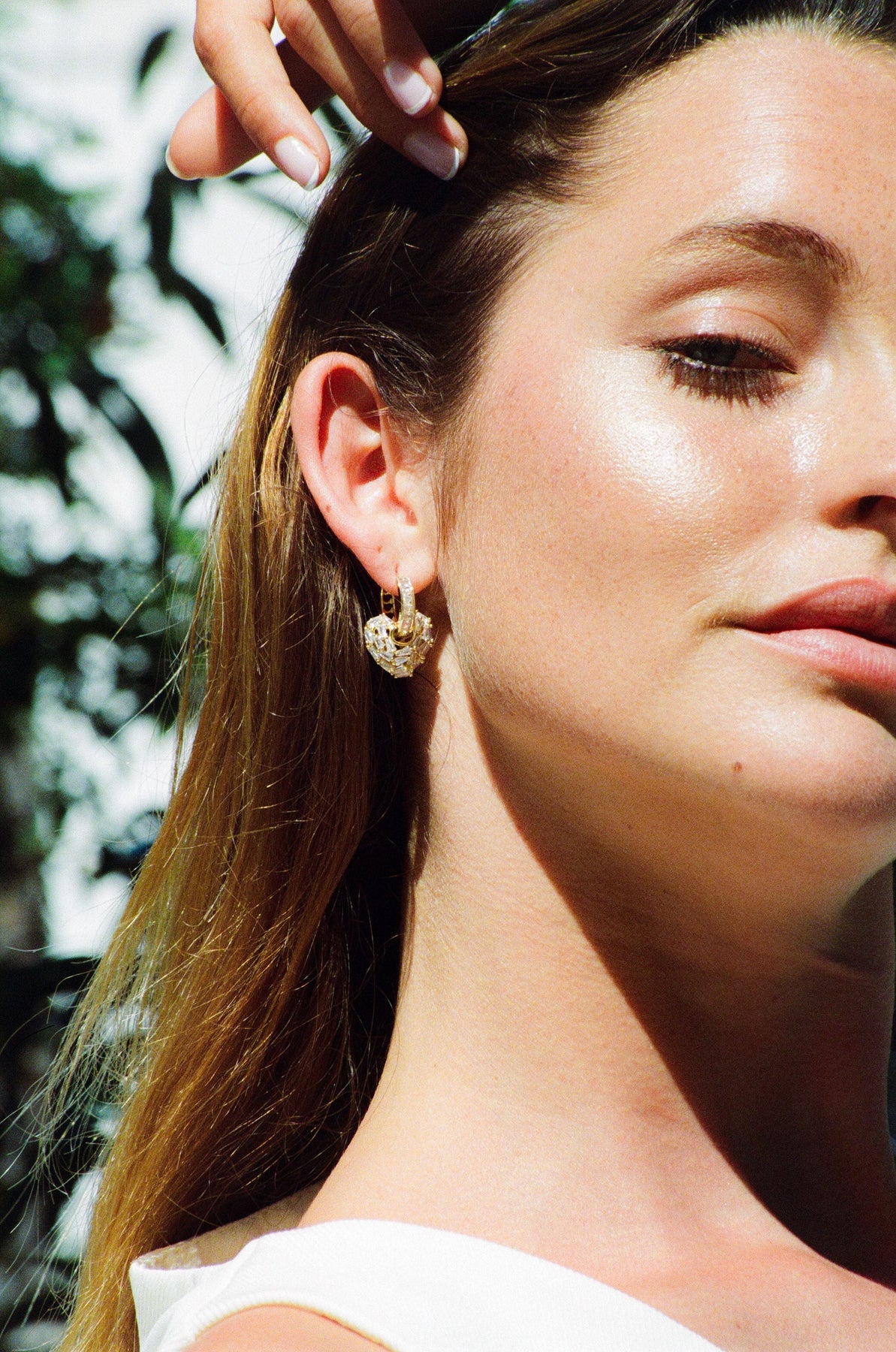 Puzzle Heart Earrings - Gold