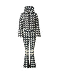 Polar Flare Ski Suit - B&W Houndstooth