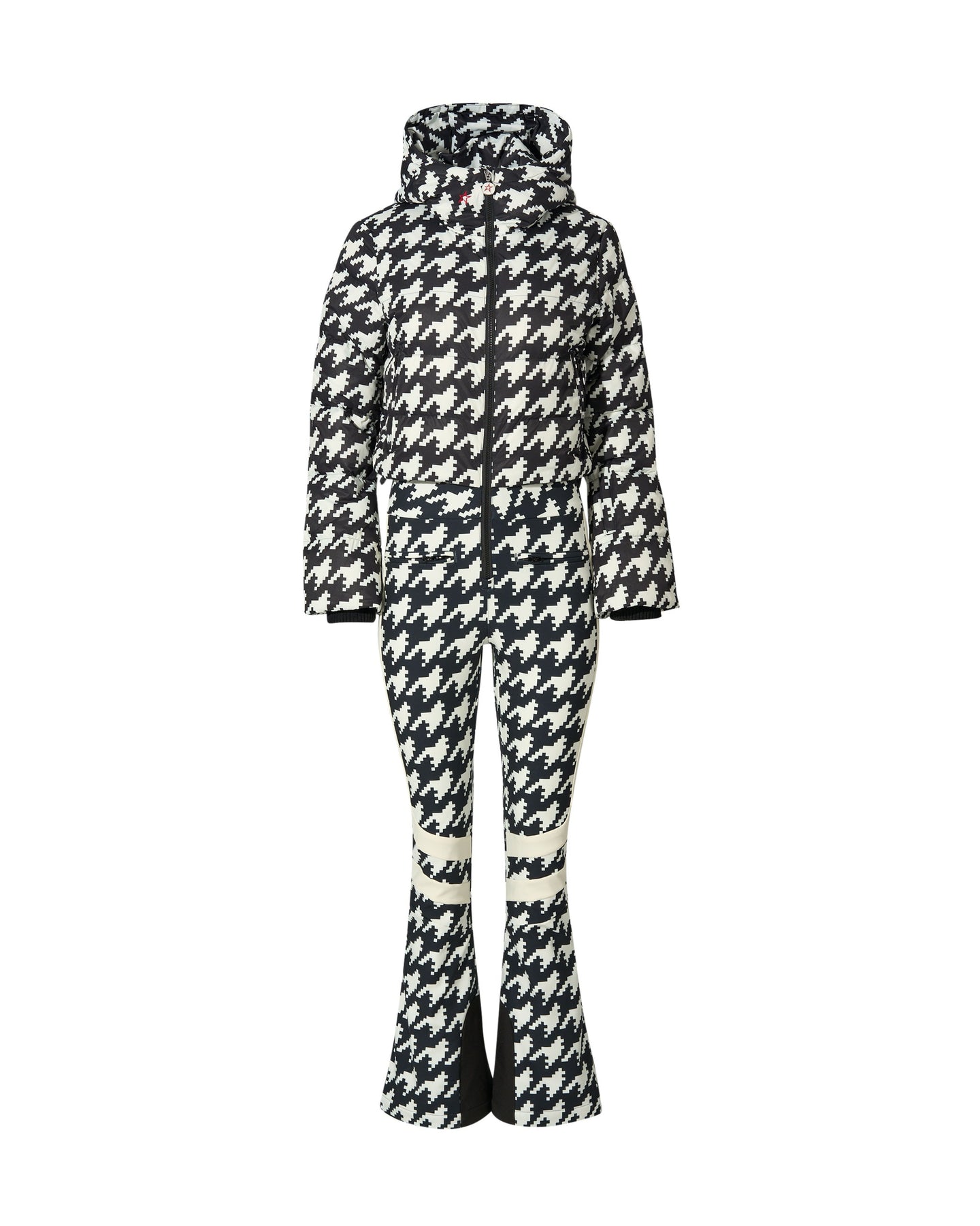 Polar Flare Ski Suit - B&W Houndstooth