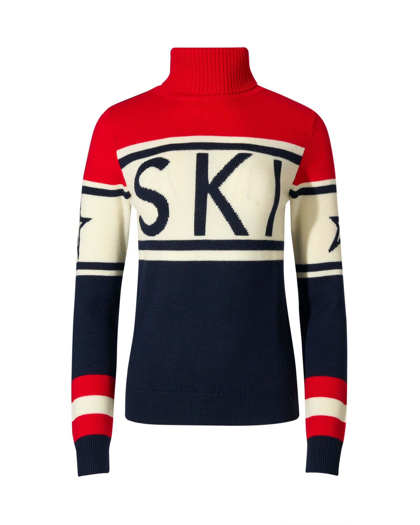 Schild Sweater - Röd & Marinblå