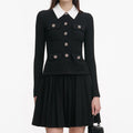 Tailored Knit Mini Dress - Svart