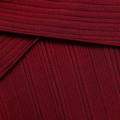 Viscose Knit Mini Dress - Burgundy