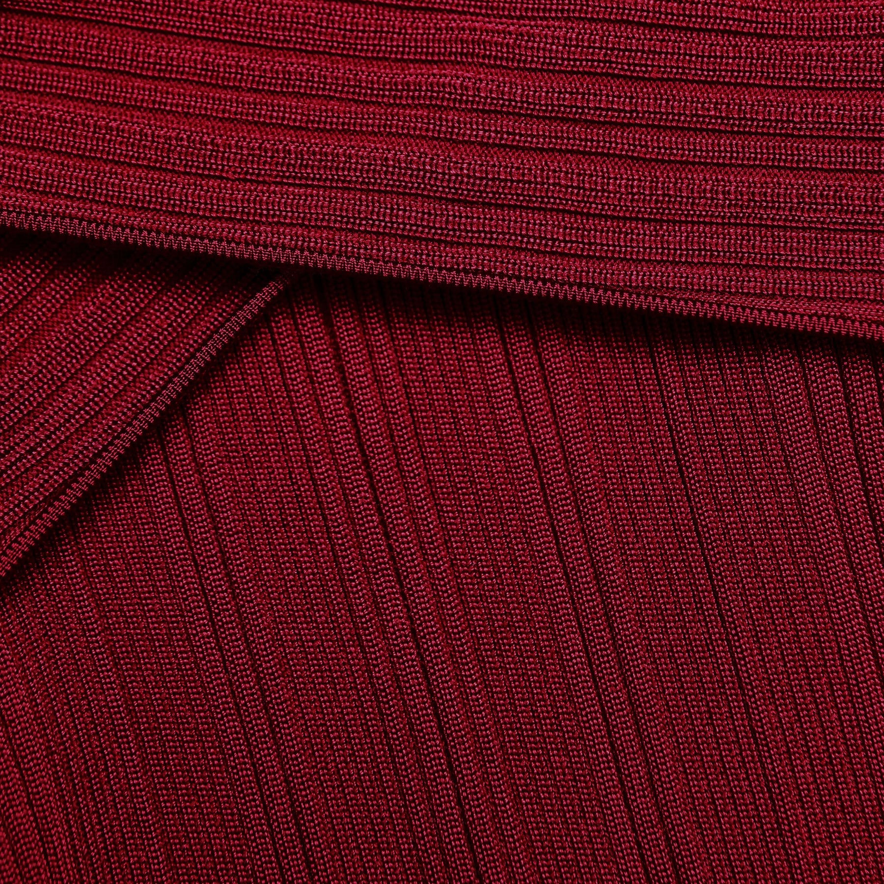 Viscose Knit Mini Dress - Burgunder