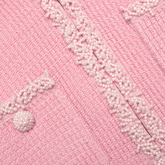 Peplum Knit Midi Dress - Pink
