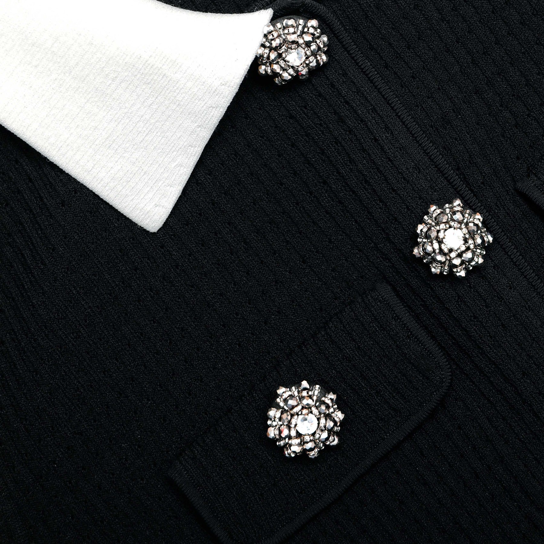 Tailored Knit Mini Dress - Svart
