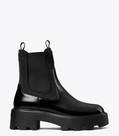 T Monogram Lug Chelsea Boot 65MM - Perfect Black