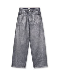 Metallic Denim Christel Jeans - Vintage Blue/Gun Metal