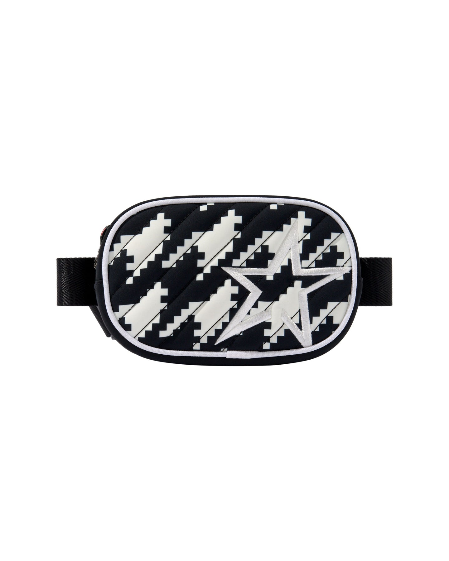 Star Bum Bag - Svartvitt Hundtandsmönster