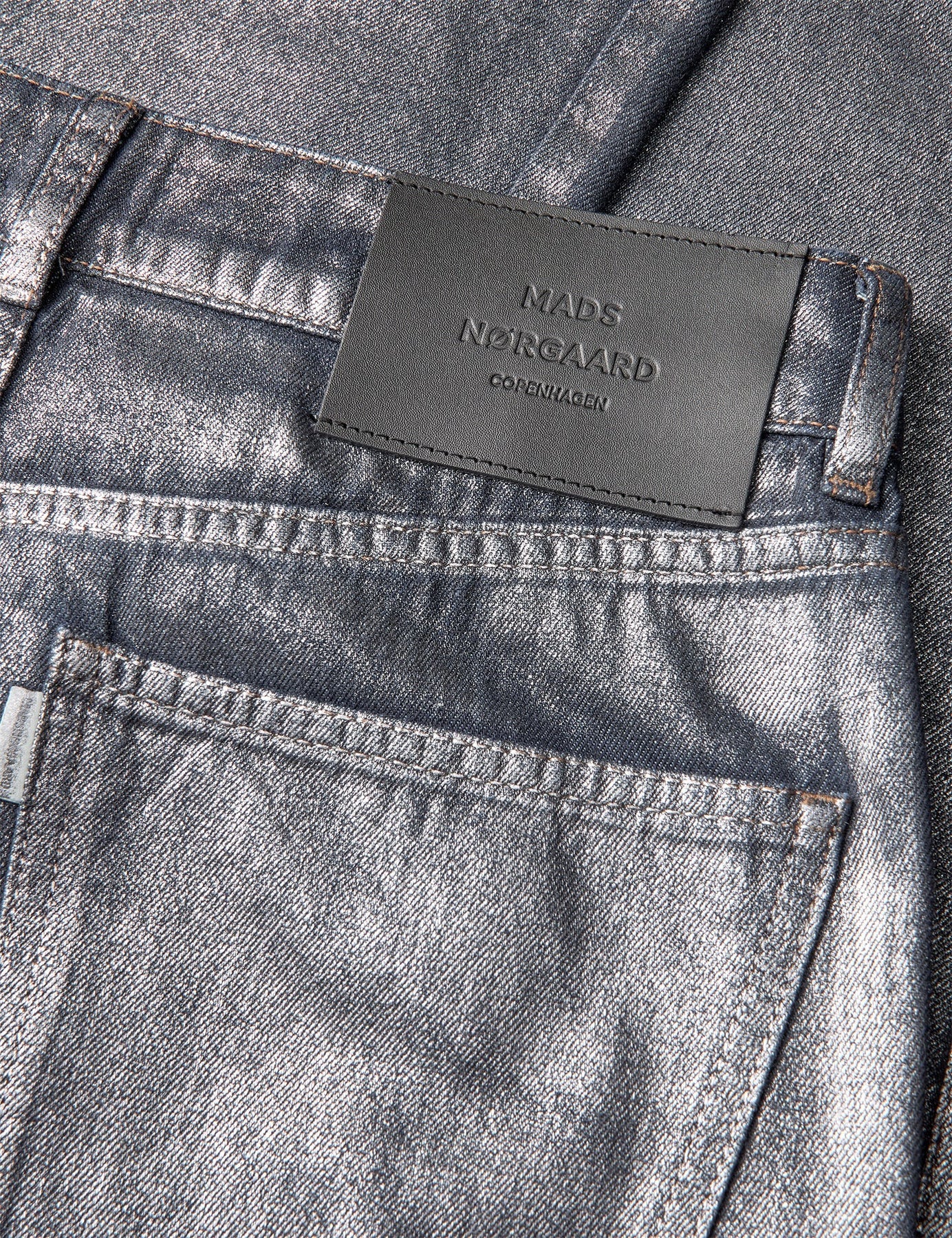 Metallic Denim Christel Jeans - Vintage Blue/Gun Metal