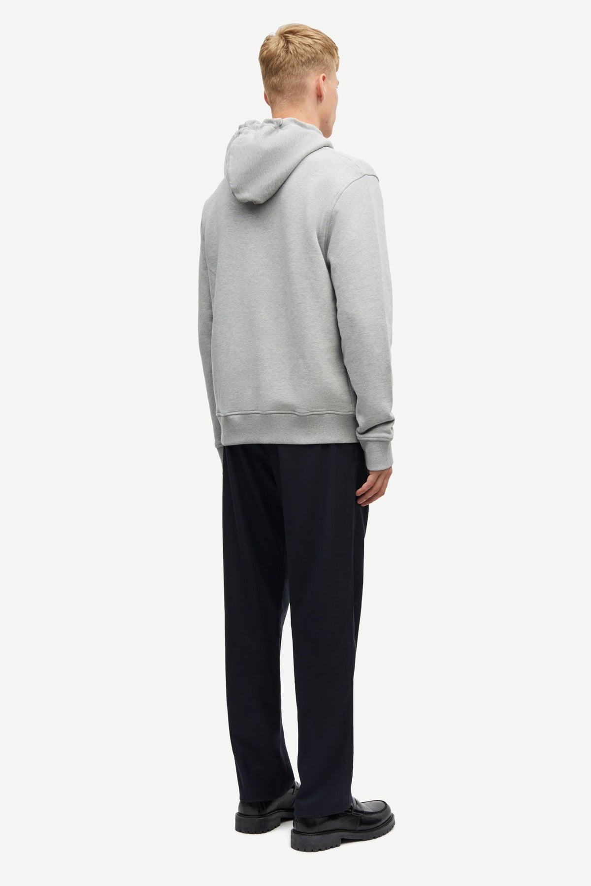 Joel Hoodie 11414 - Gråmelerad