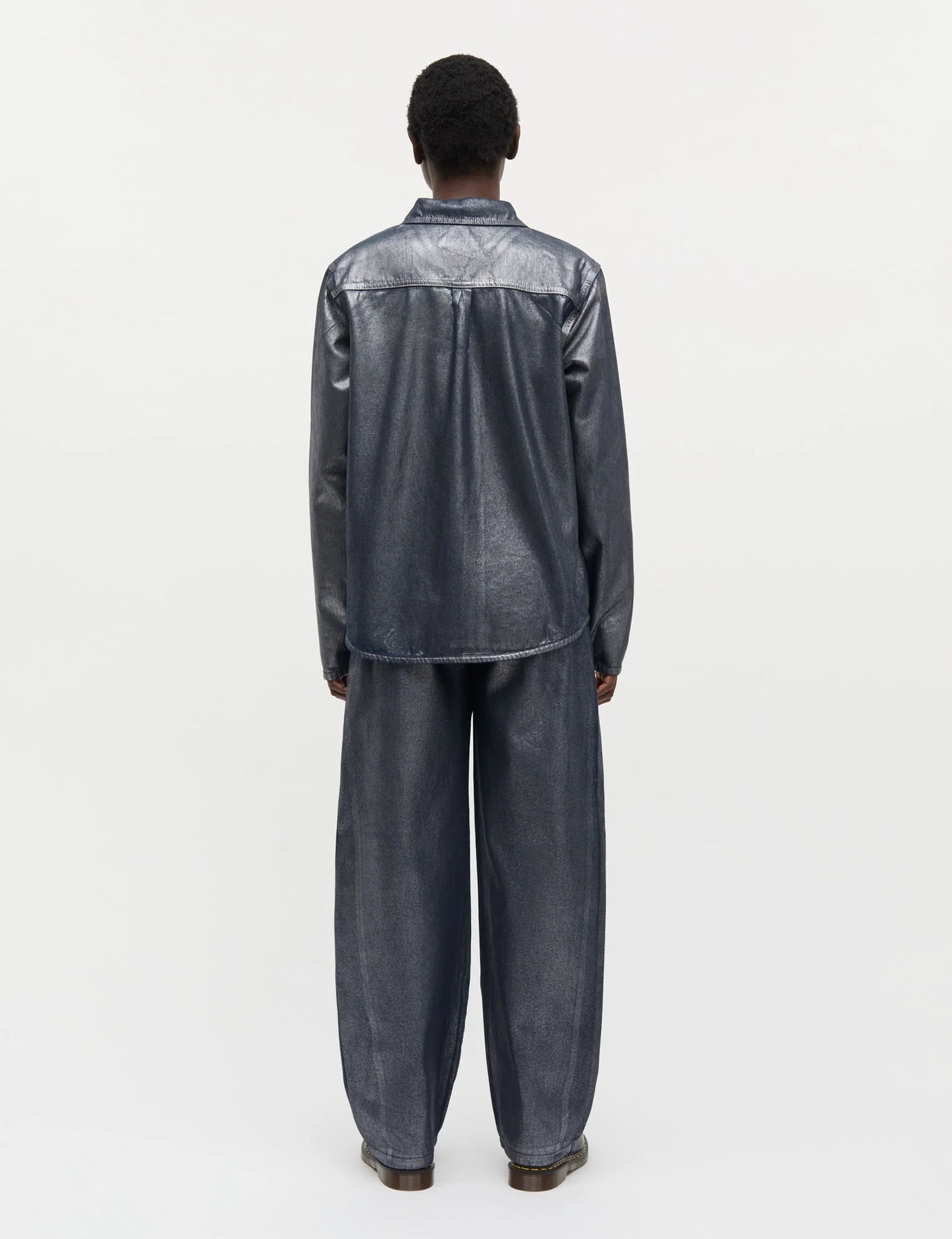 Metallic Denim Christel Jeans - Vintage Blue/Gun Metal
