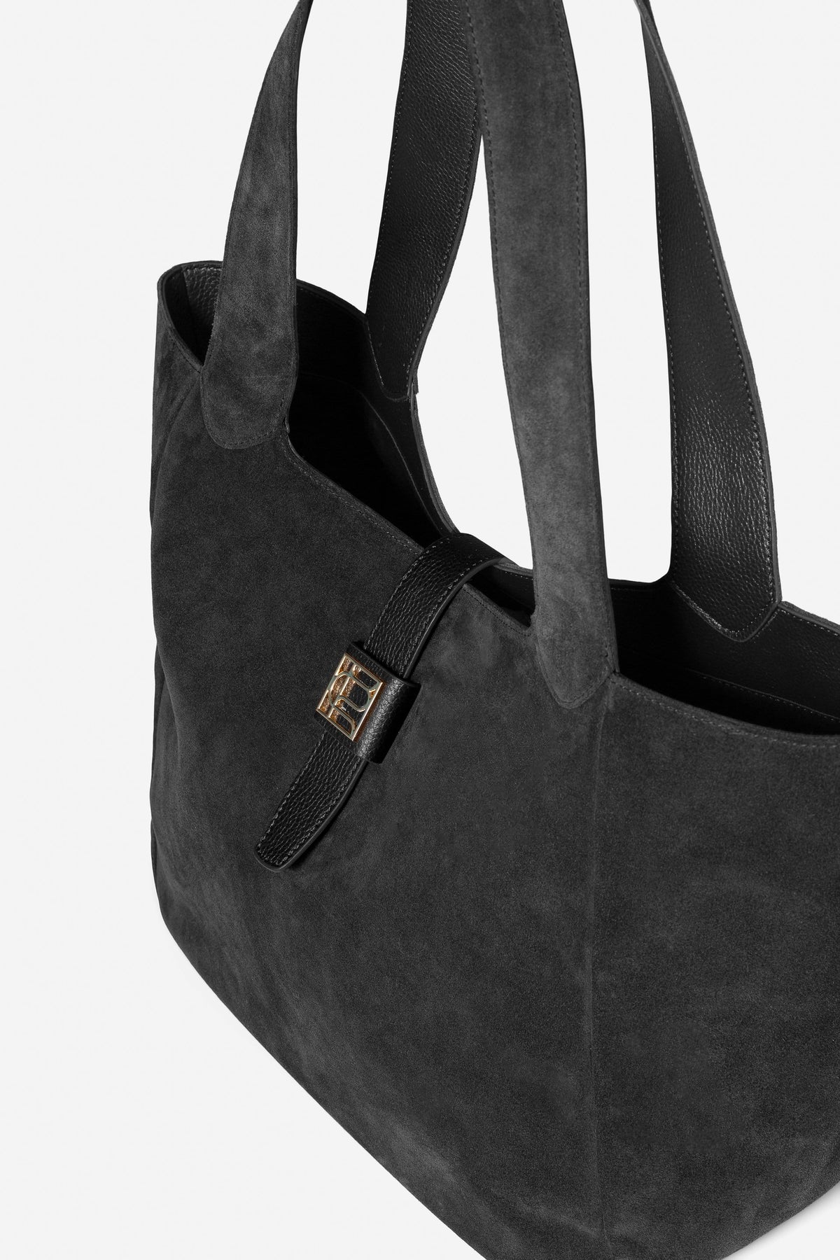 Lucille Tote Bag Large - Svart Mocka