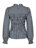 Possa Big Stripe Blouse - Marinblå