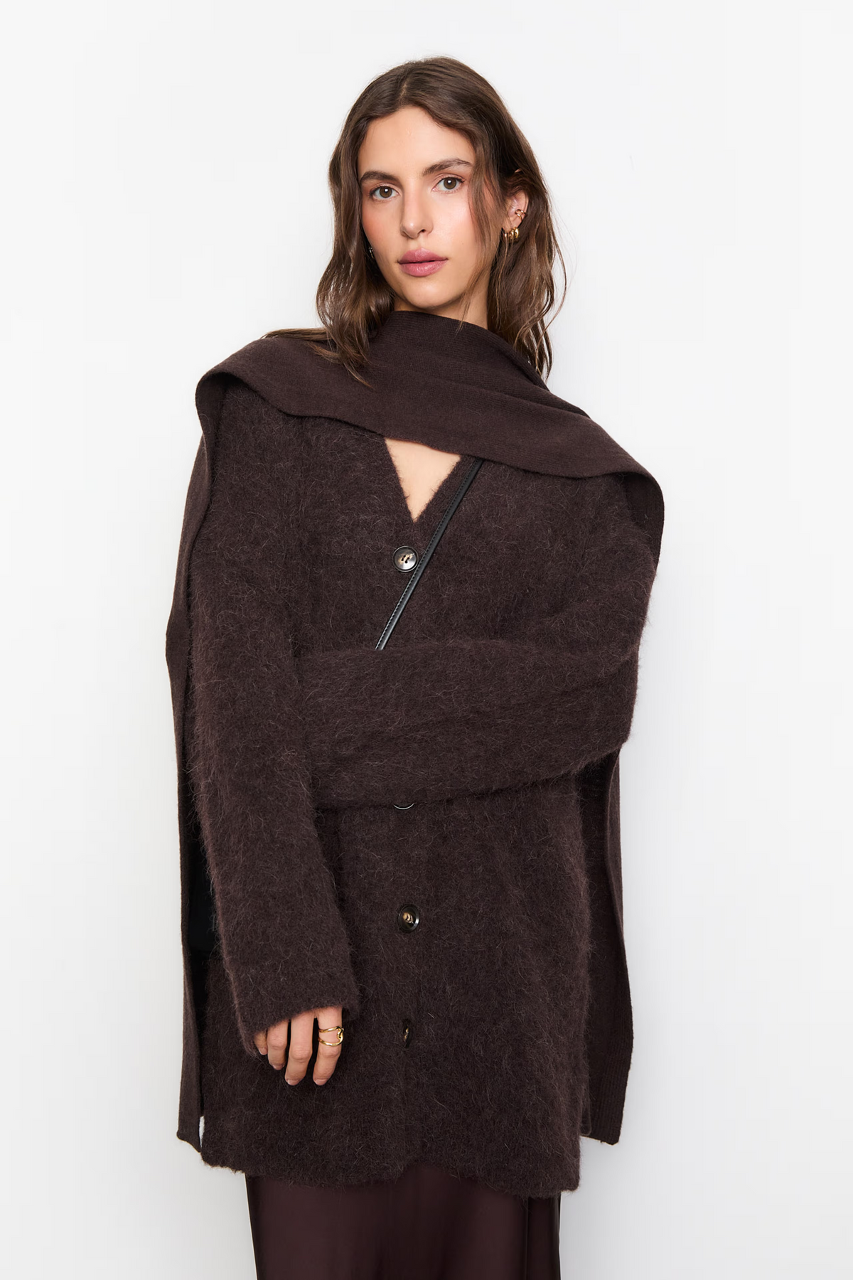Babette Scarf - Dark Brown