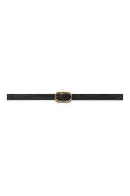 Small Signature Link Belt - Black With Gold
