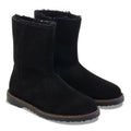 Uppsala Zip Shearling Suede Leather Narrow - Black